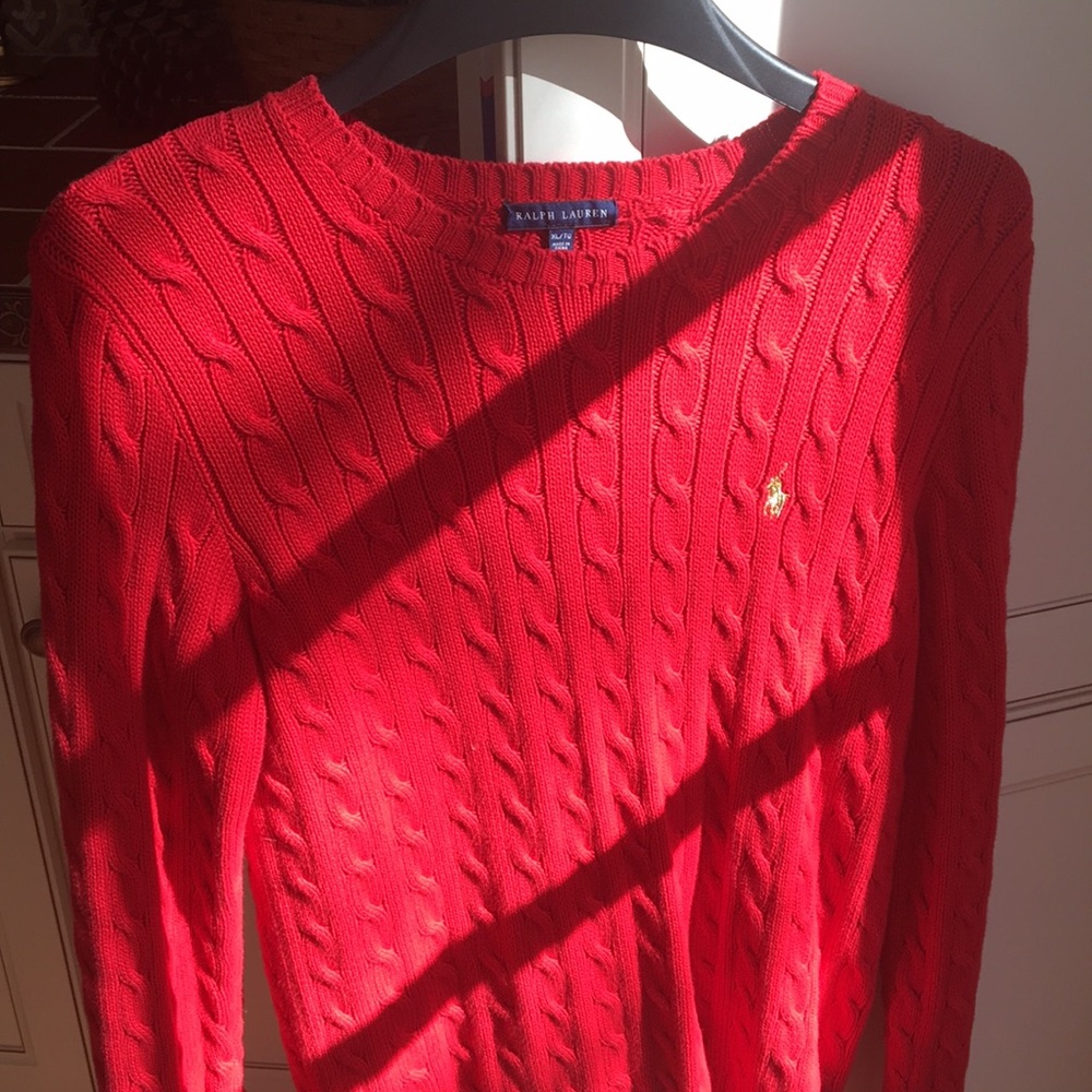 Ralph Lauren red knitted polo sweater